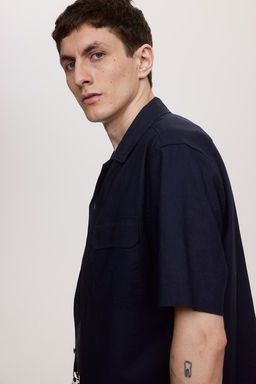 Camisa cargo en mezcla de lino Regular Fit - H&m фото 5