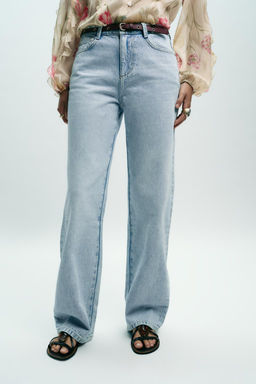 Z1975 REGULAR FIT HIGH-WAIST JEANS WITH BELT - Zara фото 2