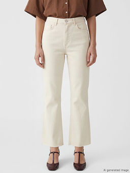 Crop Flare Kad?n Jean Pantolon