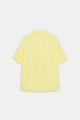 CAMISA FLUIDA MANGA CORTA / Amarillo