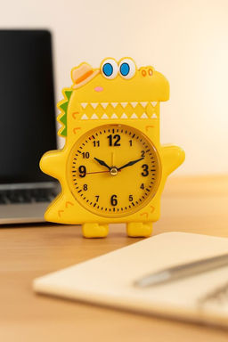 Часы-будильник Funny crocodile, yellow (15,5х1,5 см)