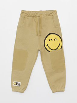 Beli Lastikli SmileyWorld Bask?l? Erkek Bebek E?ofman Alt