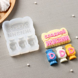 Молд для заливки Сладкой жизни, силикон, 9?7 см, конфета 4?2 см, надпись 7?4.5 см, прозрачный - Simaland фото 2