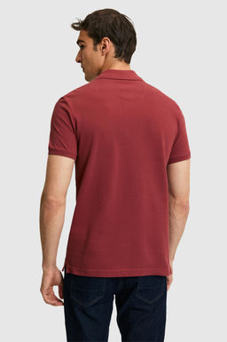 Erkek Slim Fit Polo Yaka Vi_ne Basic Ti__rt