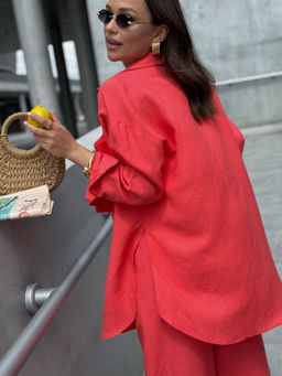 Блуза DilanaVIP 2099 лосось - Dilana vip фото 3