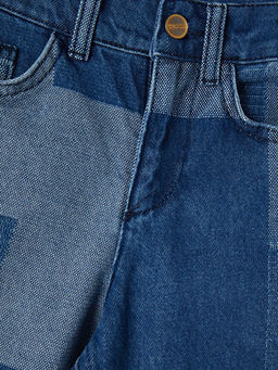 Renk Bloklu Erkek ?ocuk Jean Pantolon