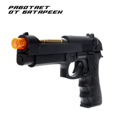 Пистолет Кольт, свет, звук, работает от батареек - Simaland фото 3