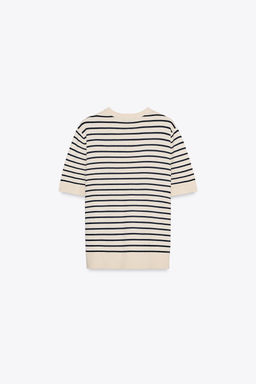 STRIPED KNIT TOP