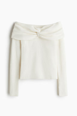 Jersey off-the-shoulder - H&m фото 4