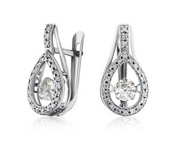 Серьги из серебра куб.циркон., А-2125373/91