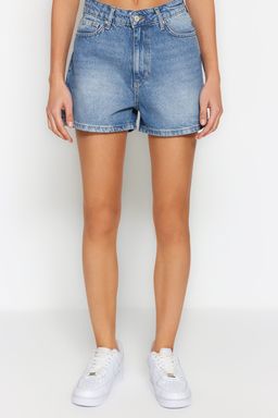 Mavi Yuksek Bel City Boy Denim Sort TWOSS23SR00199