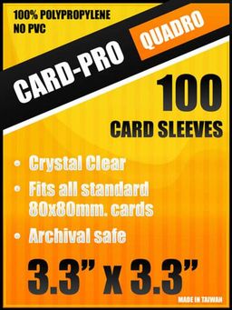 Протекторы Card-Pro для наст. игр 83*83 мм. (100 шт.) Quadro Size