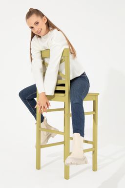 U. S. Polo Assn Женская кремовая водолазка с воротником