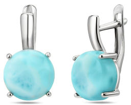 Серьги, ларимар, СПН4119