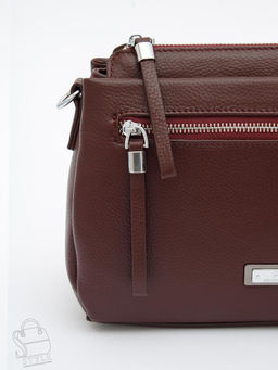 Сумка женская кожаная 1025C burgundy red Polina&Eiterou в Новосибирске