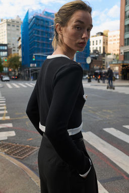 SOFT CONTRAST CARDIGAN - Zara фото 3