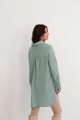 Базовая удлинённая рубашка свободного силуэта - Martichelli фото 46