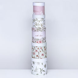 Набор круглых подарочных коробок 5 в 1 Успокоение , 19.5?19.5 - 14?14 см