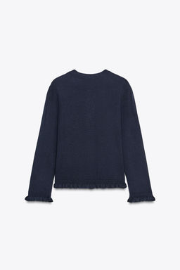 RUFFLE TRIM CARDIGAN - Zara фото 7