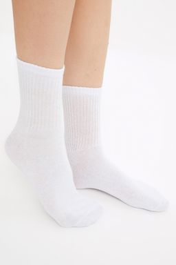 Trendyolmilla Kahverengi Cok Renkli 5li Paket Pamuklu Orme Corap TWOSS21CO0015 фото 9