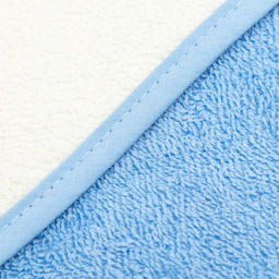 Полотенце уголок махровое Крошка Я, 75х75 см, цвет молочный/голубой, 100% хлопок, 360 г/м2  фото 2