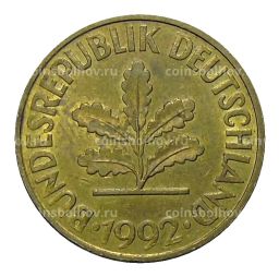 Монета 10 пфеннигов 1992 года D Германия