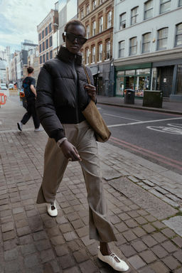COMBINED CROPPED PUFFER JACKET