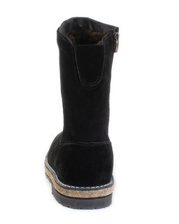 Полусапоги женские на войлочной подошве, Замша, овчина, войлок, лепесток