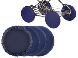 Чехлы на колеса для детской коляски на резинке, 4 шт, цвет темно-синий