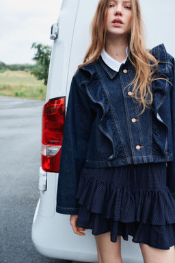 Cazadora denim con volantes - H&m фото 3