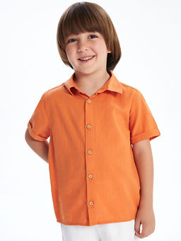 K?sa Kollu Basic Erkek Bebek G?mlek ve ?ort 2li Tak?m