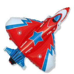 Шар воздушный фольгированный 39" «Истребитель», цвет красный