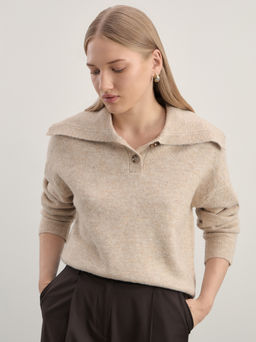 Джемпер с воротником поло / Zarina