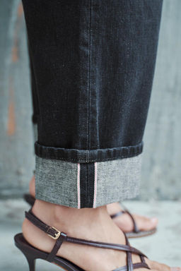 Z1975 SELVEDGE STRAIGHT-LEG MID-WAIST JEANS - Zara фото 3