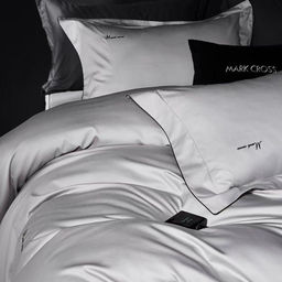 КПБ Mency Winni Mark Cross Бархатный сатин MENWMC001 1.5 спальный