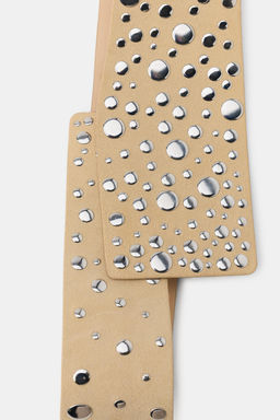 CINTUR?N FAJ?N PIEL 100% TACHAS / Amarillo claro - Zara фото 8