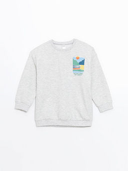 Bisiklet Yaka Kal?n Erkek Bebek Sweatshirt