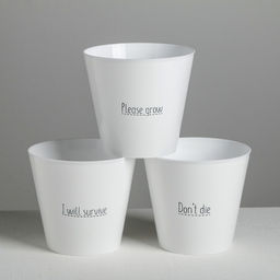 Набор кашпо 3 в 1 Please grow, 0.8 л, 11×12 см