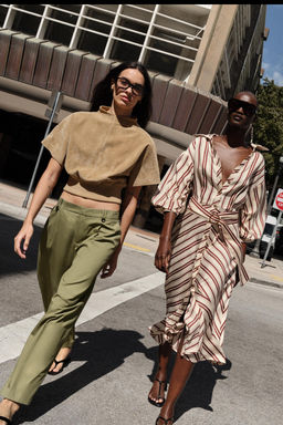 PANTAL?N CHINO RECTO / Khaki - Zara фото 8