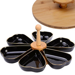 12116 Менажница 6 секции 8пр фарфор/дерево LR (х12) - Mayer&boch фото 2