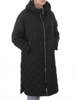 9610 BLACK Куртка стеганная демисезонная женская (100 гр. холлофайбер)