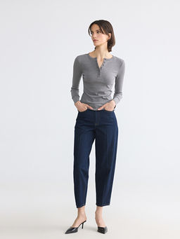 Slim Mom Kad?n Jean Pantolon