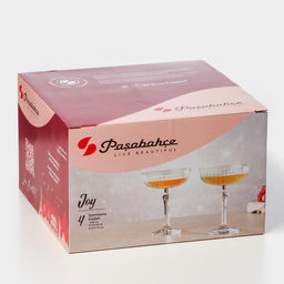 Бокалы для шампанского Paşabahçe JOY, 245 мл, набор 4 шт., стекло, прозрачные