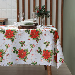 Скатерть Доляна В преддверии Рождества 145*260 см, 100% п/э