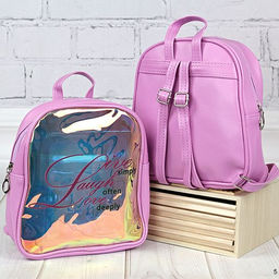 Рюкзак молодежный 22х7х20 см. Сиреневый