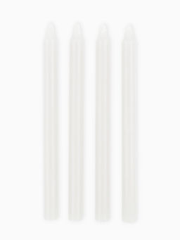 Набор свечей новогодних «Верь в чудеса», 4 шт., белые, 15×1×1 см