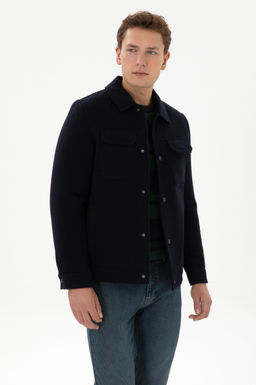 Erkek Lacivert Ka_e Mont