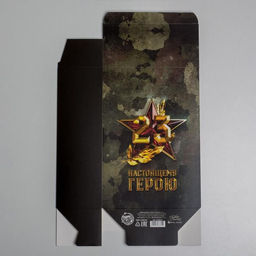 Цена за 2 шт. Коробка подарочная складная, упаковка, С 23 февраля, 16?23?7.5 см