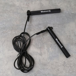 Cкакалка скоростная Woohooo Tempesta Hard Pro / длина 4.5mm/3m, ручки 1.8х15.8 см / Вес 240g / Black / уп48 - ГалеонТрейд фото 4