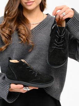 Босоногие ботинки 210.NATAbl.Черная замша